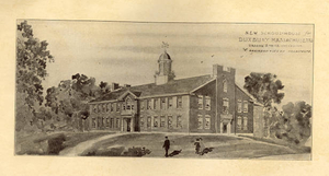 Architect's drawing of Duxbury High School