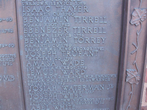 Detail of veterans plaque