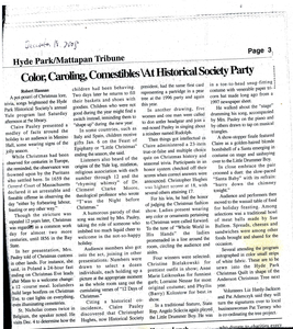 Hyde Park Tribune article Historical Society party