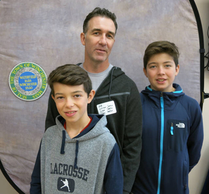 William Carlin, Liam Carlin, and Juan Carlin at the Winchester Mass. Memories Road Show