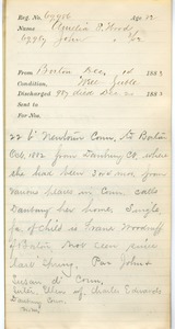 Tewksbury Almshouse Intake Record: Wood, John