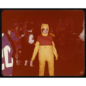 A girl in a Halloween costume poses for a shot