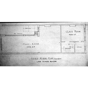 Floor plans for the third floor of the Law School Building