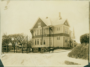 Exterior view of the Odd Fellows Building, East Weymouth, Mass., undated