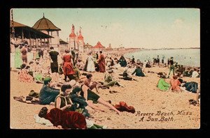 Revere Beach, Mass., A Sun Bath.
