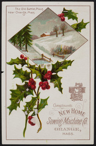 Trade card for the New Home Sewing Machine Co., Orange, Mass., undated