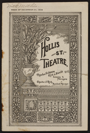 Fool there was, Hollis Street Theatre, Boston, Mass., December 20, 1909