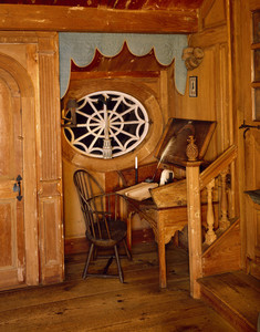 Pine desk in Mariner's Room, Beauport, Sleeper-McCann House, Gloucester, Mass.