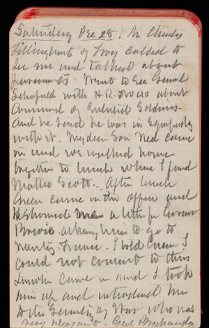 Thomas Lincoln Casey Notebook, November 1889-January 1890, 69, Saturday Dec 28