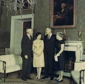Leverett Saltonstall, Alice Saltonstall, Lyndon Johnson and Lady Bird Johnson at the White House