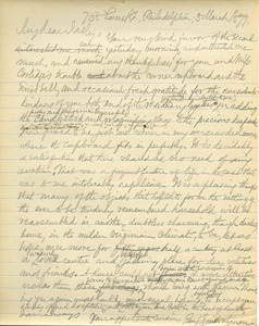 Letter from Benjamin Smith Lyman to Nelly Goodwin