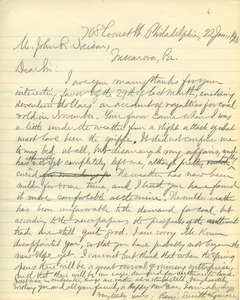 Letter from Benjamin Smith Lyman to John R. Neison