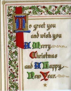 Christmas card from Arvid W. Anderson to Massachusetts State College