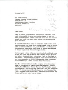 Letter from Mark H. McCormack to Garth Colling