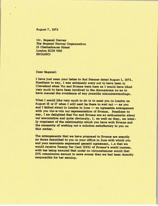 Letter from Mark H. McCormack to Bagenal Harvey