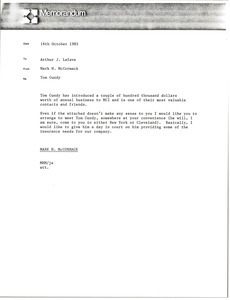 Memorandum from Mark H. McCormack to Arthur J. Lafave