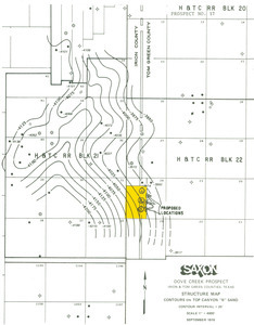 Dove Creek development prospect map