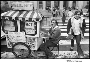 MIT war research demonstration: 'Pretzel Pete' street vendor