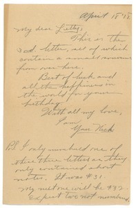 Letter from Frank F. Newth to Letitia Crane