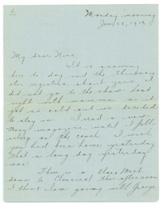 Letter from Letitia Crane to Frank F. Newth