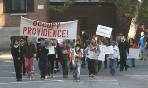 Occupy Providence members march on Brown University