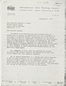 Letter from Richard M. Doherty to Edward W. Brooke