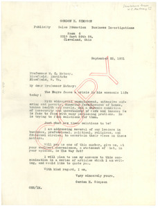 Letter from Gordon H. Simpson to W. C. Matney