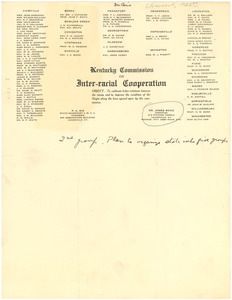 Note from Kentucky Commission on Inter-racial Cooperation [fragment]