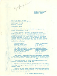 Letter from W. A. Shields to B. B. Evans