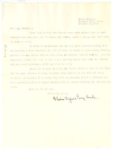 Letter from Glovina Virginia Perry Banks to W. E. B. Du Bois