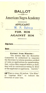 Ballot of American Negro Academy