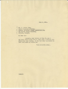 Letter from W. E. B. Du Bois to Georgia Emergency Relief Administration