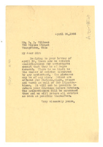 Letter from W. E. B. Du Bois to D. N. Tillman