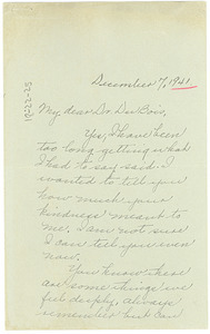 Letter from Elizabeth Anderson to W. E. B. Du Bois