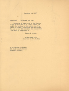 Letter from Ellen Irene Diggs to A. C. McClurg & Co.