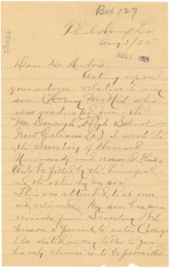 Letter from J. E. Ward to W. E. B. Du Bois