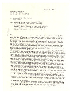 Letter from Douglass T. Murray Jr. to W. E. B. Du Bois