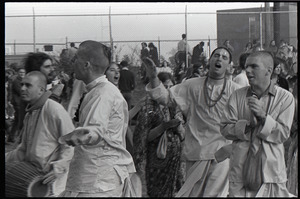 Anti-war rally at Soldier's Field, Harvard University: Hare Krishna dancing and chanting