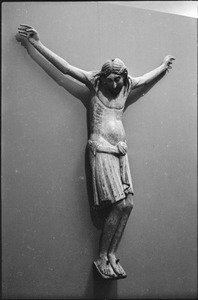 Museum of Fine Arts: sculpture entitled Crucified Christ on display