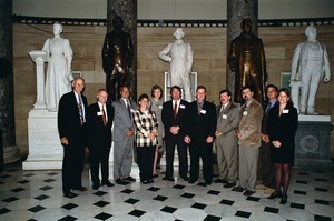 Congressman John W. Olver: with group of visitors to the capitol