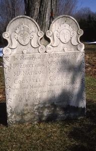 Richmond (Mass.) gravestone: Cogswell, Anna (d. 1785) and Cogswell, Eunice (d.1787)
