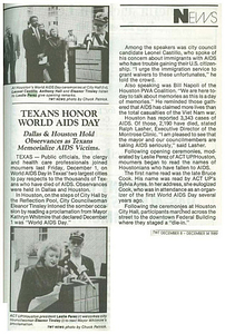 Texans Honor World AIDS Day