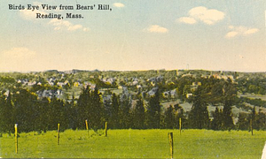 Birds eye view from Bears' Hill, Reading, MA