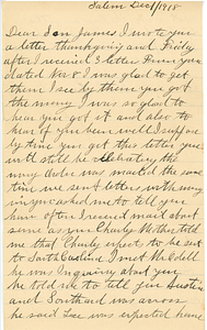 Letter from Alice Kieran to James Kieran, 12-01-1918