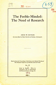 The feeble-minded: the need of research