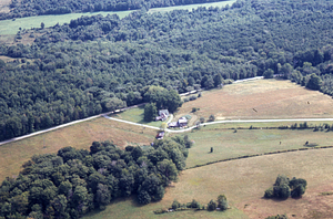 Aerial oblique view of old Goodrich Brothers' Farm on 2 Sept 1971.