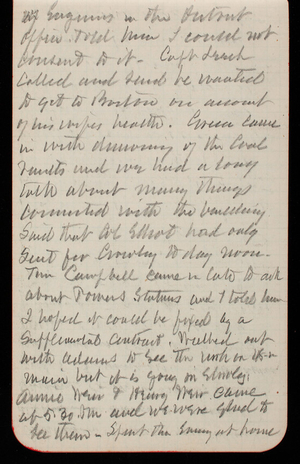 Thomas Lincoln Casey Notebook, February 1890-April 1890, 14, of Engineers in the [illegible]