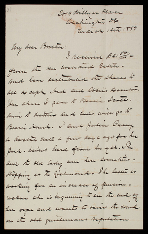 Admiral Silas Casey to Thomas Lincoln Casey, March 1, 1888