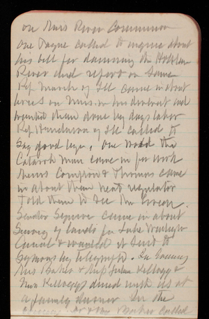Thomas Lincoln Casey Notebook, November 1894-March 1895, 141, on [illegible] River Commission
