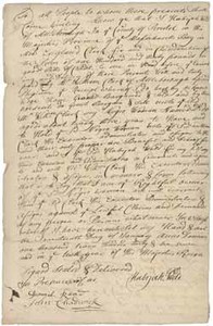 Deed from Habijah Weld to William Clark for sale of Dido (a slave), 17 January 1736/7 [1737]